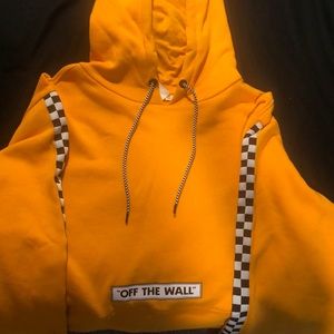 Orange vans cropped hoodie